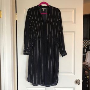 Pinned Stripped Dress Very Chic!